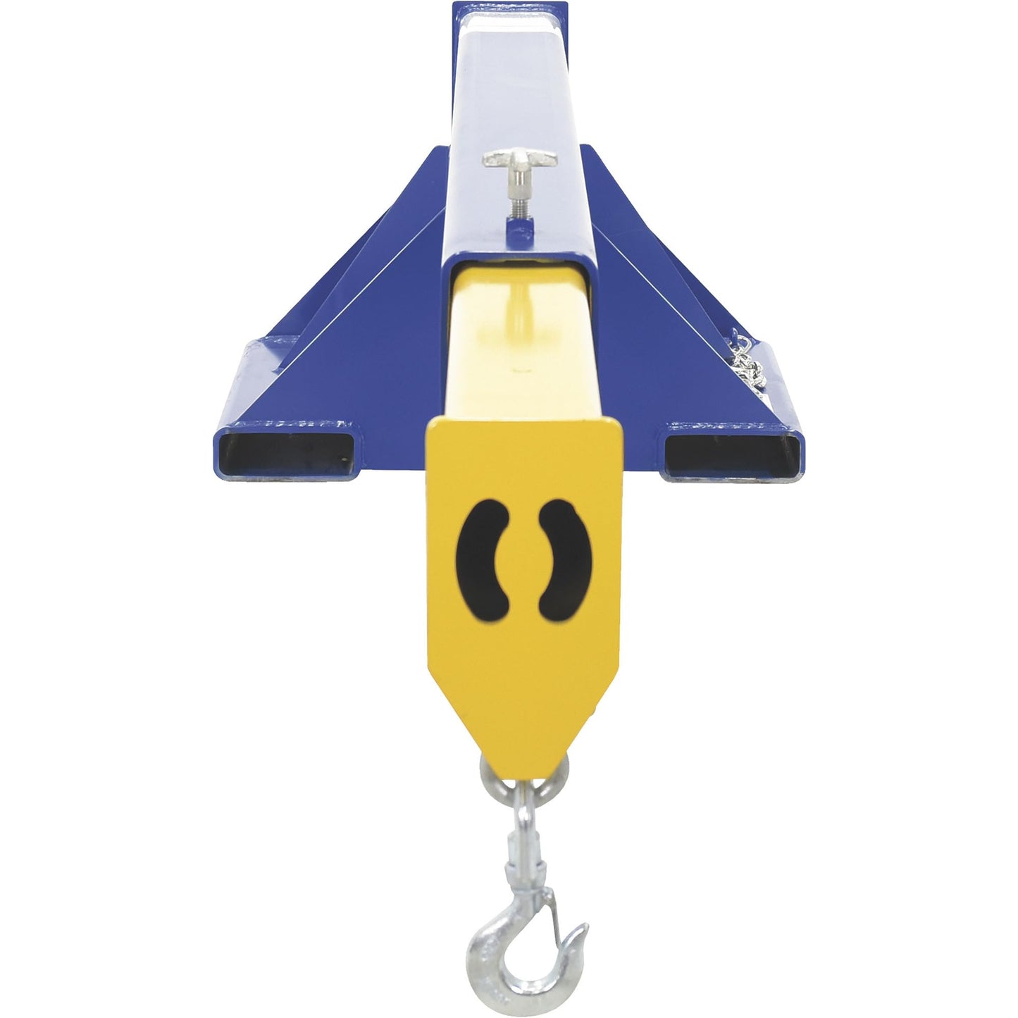 Vestil LM-1T-8-24 Steel Telescoping Lift Boom 24 In. Fork Pocket Center 8,000 Lb. Capacity Blue and Yellow