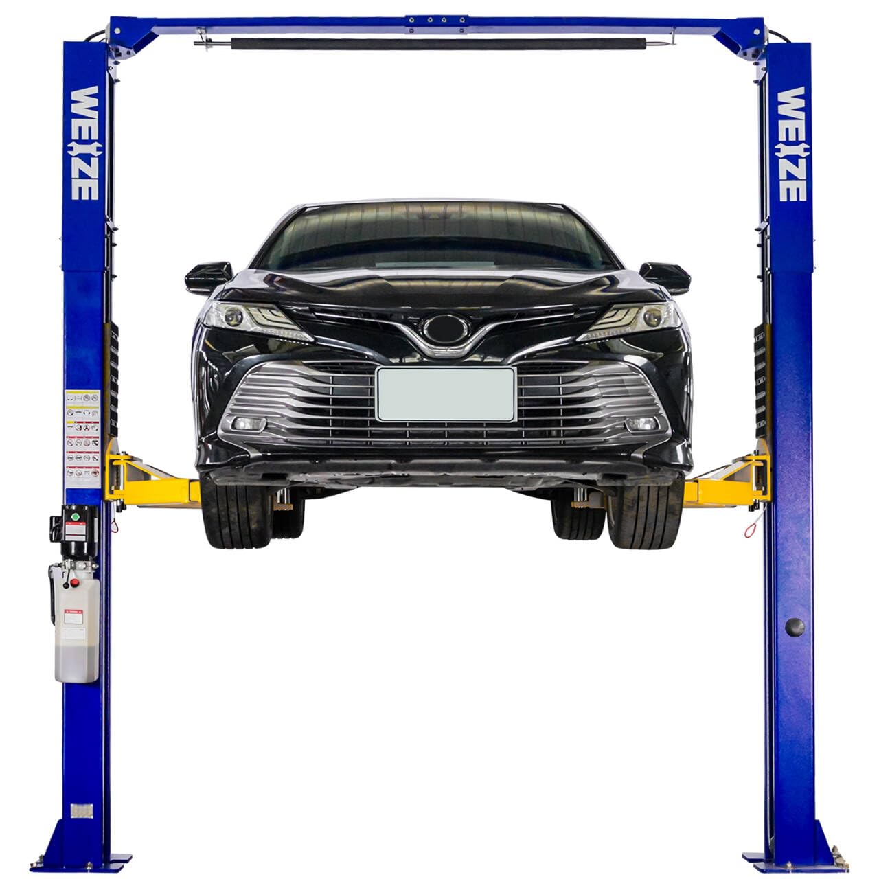 WEIZE Two Post Car Lift 10000 LBS Capacity Clearfloor Vehicle Lifts Single Point Release 2 Post Overhead Auto Truck Tractor Lift 220V 60HZ 1PH 3HP 4.5T