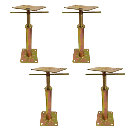 ZANURA 11" - 16" Adjustable House Floor Wall Jack Post Pole Rod Fit for Leveling Lifting Framing Basement Crawlspace Beam Roof, 4 Pack