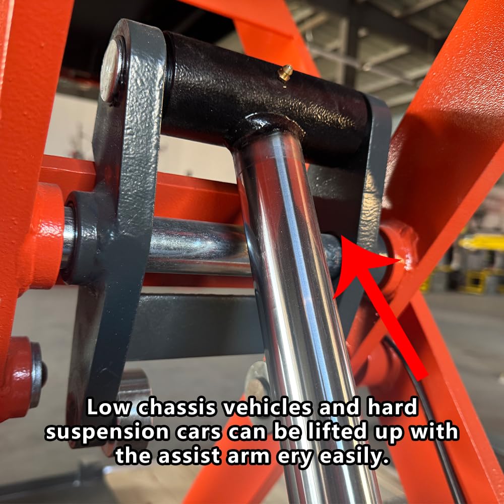 KATOOL Portable Mid Rise Car Lift 7000lbs Lifting Capacity Max. Lifting Height 39" (More Easy to Access) Adjustable Scissor Car Lift Scissor Quick Jack for Home Garage and Shop, 110V