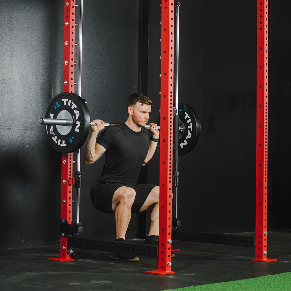 Titan Fitness T-3 Series 82" Smith Machine Power Rack Attachment, 500 LB Capacity, Comes with Smith Olympic Bar, Guide Rods, Safety Catches, Spotter Hooks