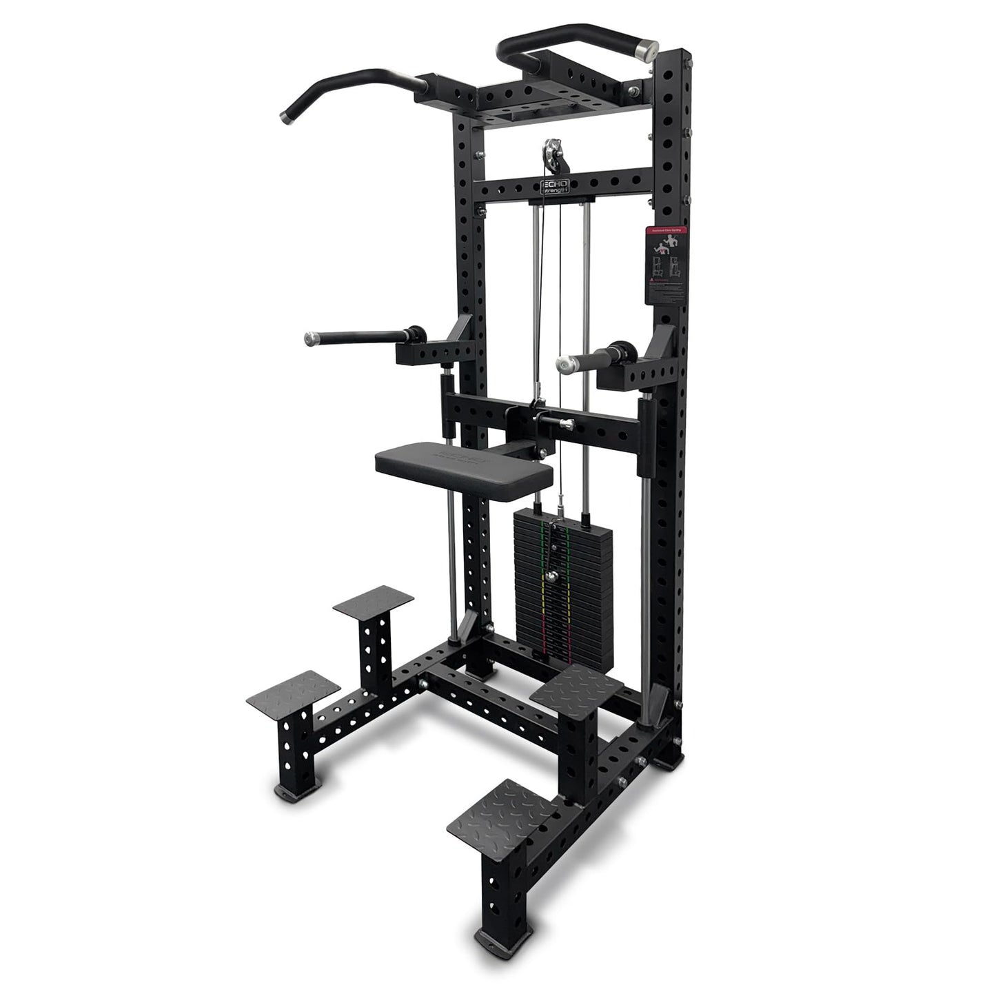 Commercial Dip & Chin Assist Machine with 220LBS Counterweight, Pull Up Assist Station Upper Body Workout Equipment with Adjustable Handles, Multi-Grip Chin Up Bar for Home Gym or Rehabilitation