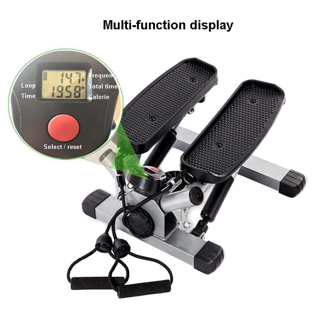 Mini-Stepper Swing Stepper Twist Stepper Mini Step Machine with Resistance Bands Home Mute Stair Fitness Machiner Free Installation for Indoor Workout Efficency