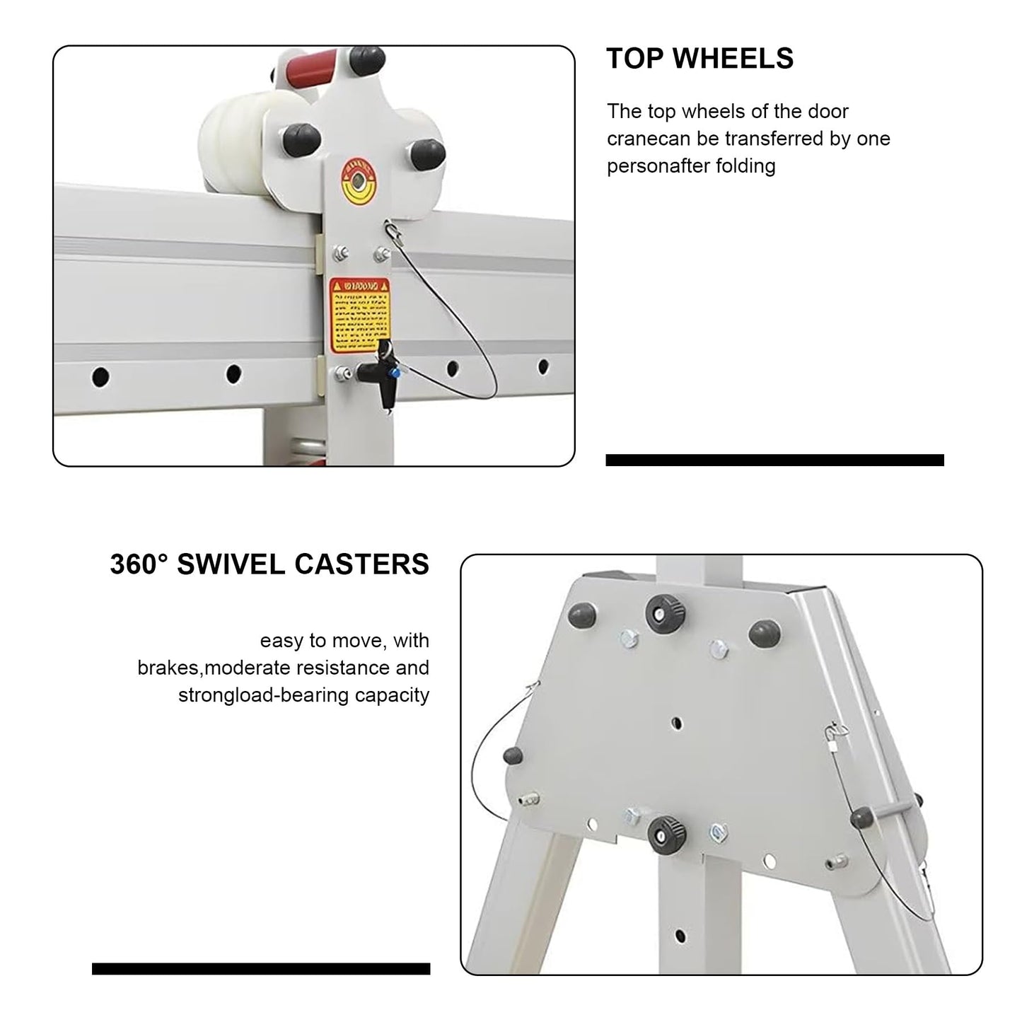250~1000KG/550~2200LBS Load Lightweight Aluminum Alloy Gantry,Portable Folding Assembly Gantry Crane(400kg/880lb)
