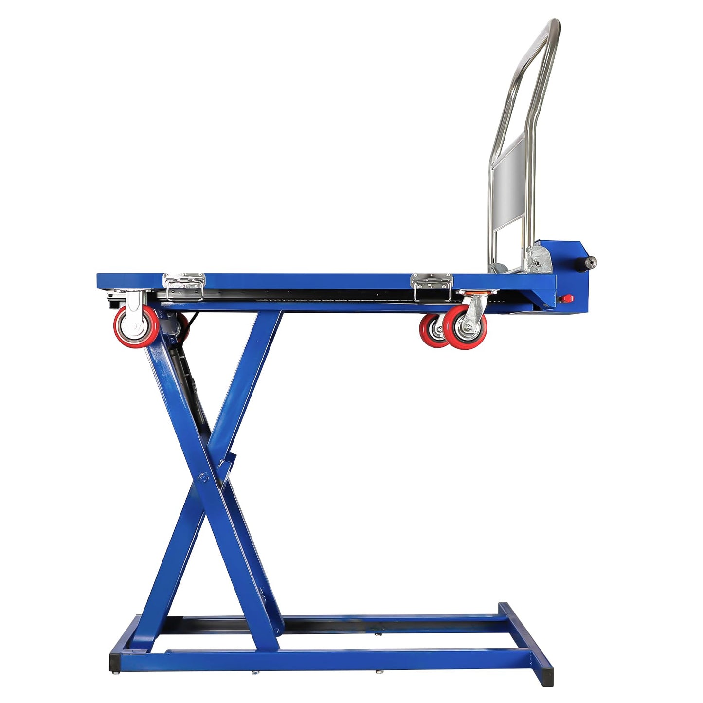 RXFSP Electric Lifting Platform Truck, Material Lift Pallet Truck, 600lbs Capacity 43" Lifting Height Lift Table Cart, Scissor Cart for Material Handling, Effortlessly Enter and Out