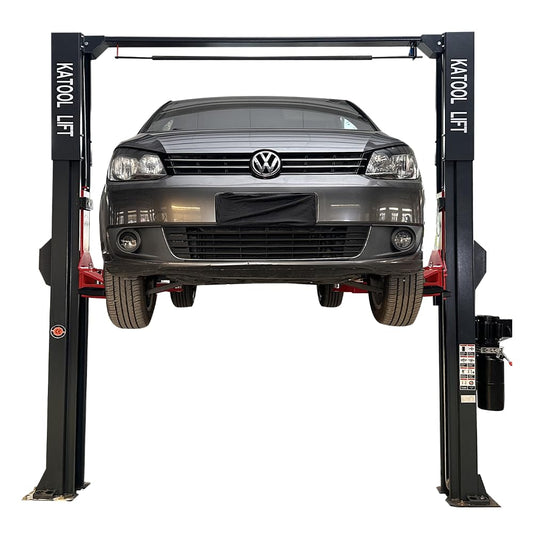 KATOOL 11000lbs Single Point Lock Release Direct Drive Two Post Lift Asymmetry Arm 3+2 Double S Design 2 Post Lift Auto Lift 2-Post Lift Clear Floor Car Lift, 220V