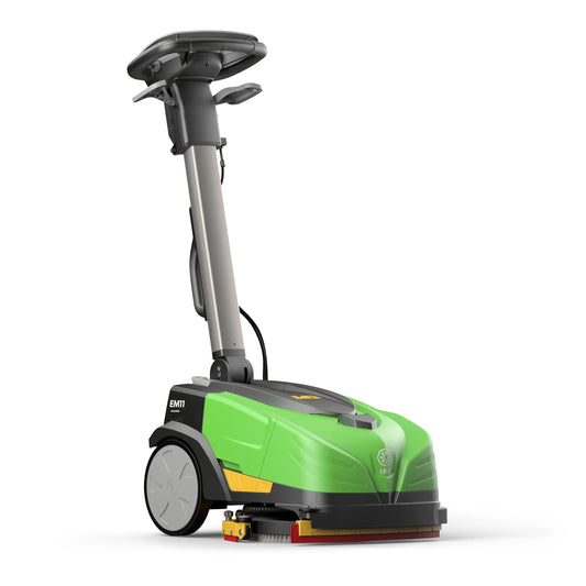 IPC Eagle EM11 Walk-Behind Floor Scrubber – Battery-Powered Compact Scrubber, 11” Cleaning Path, Designed for Tight Spaces