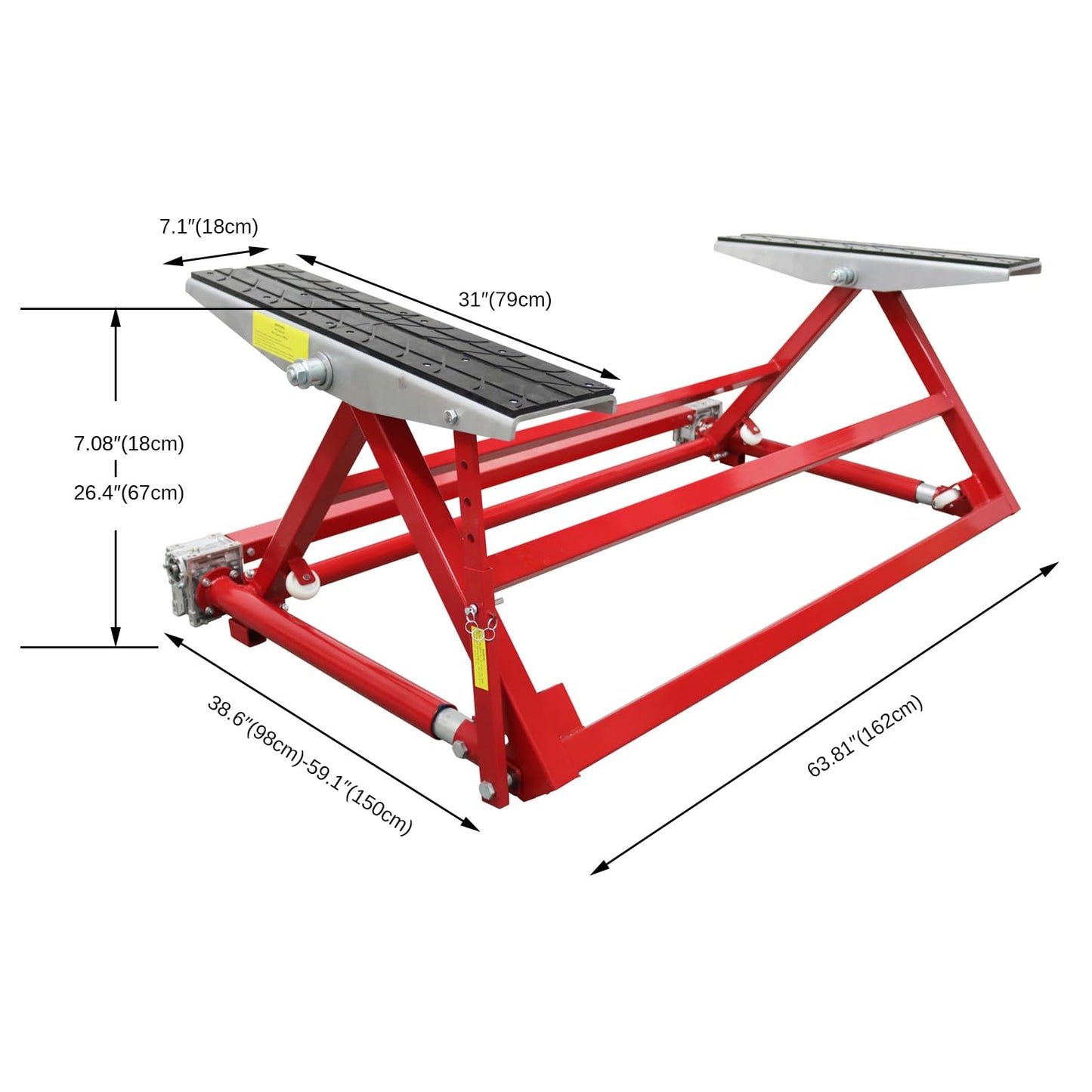 INTSUPERMAI Portable Tilting Lift/Car Lift 6613 LB/ 3000KG Car Auto Scissor Lift Dual Workbench Automotive Scissor Lift for Garages Repair Stores
