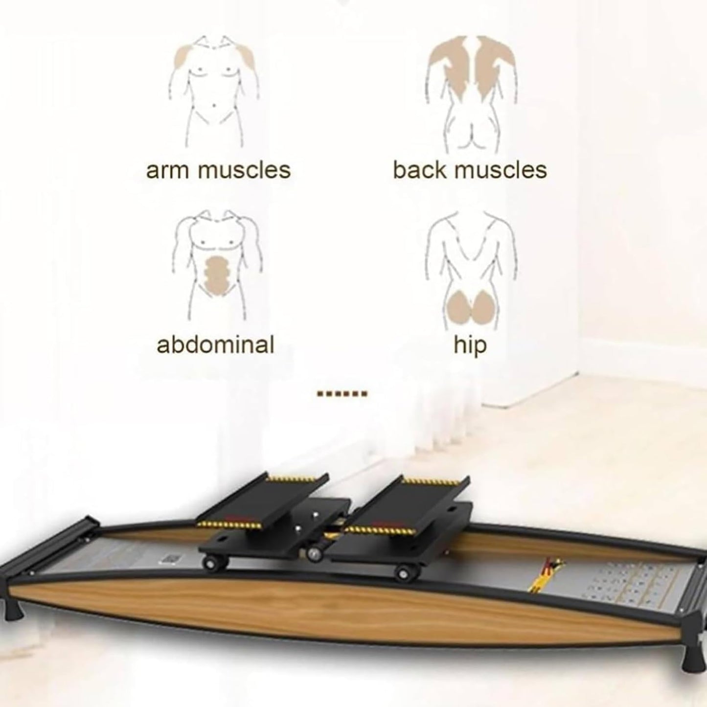 Ski Exercise Machine, Simulated Ski Exercise Machine, 0-100kg Adjustable Resistance/150kg Load-Bearing, for Ski Hobby Hall/Gym