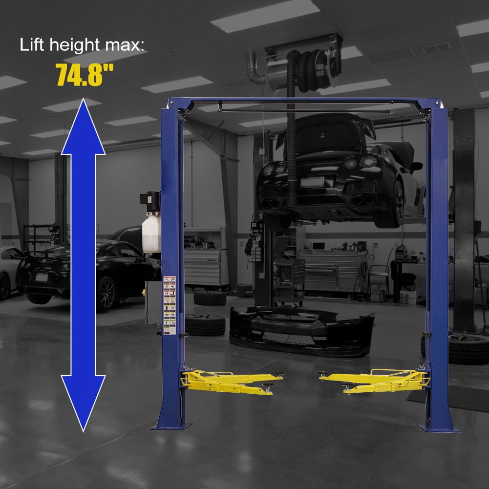 HPDMC Car Lift 9,000lbs 2 Post Auto Lift Overhead Auto Truck Hoist for Home Garage, 110V