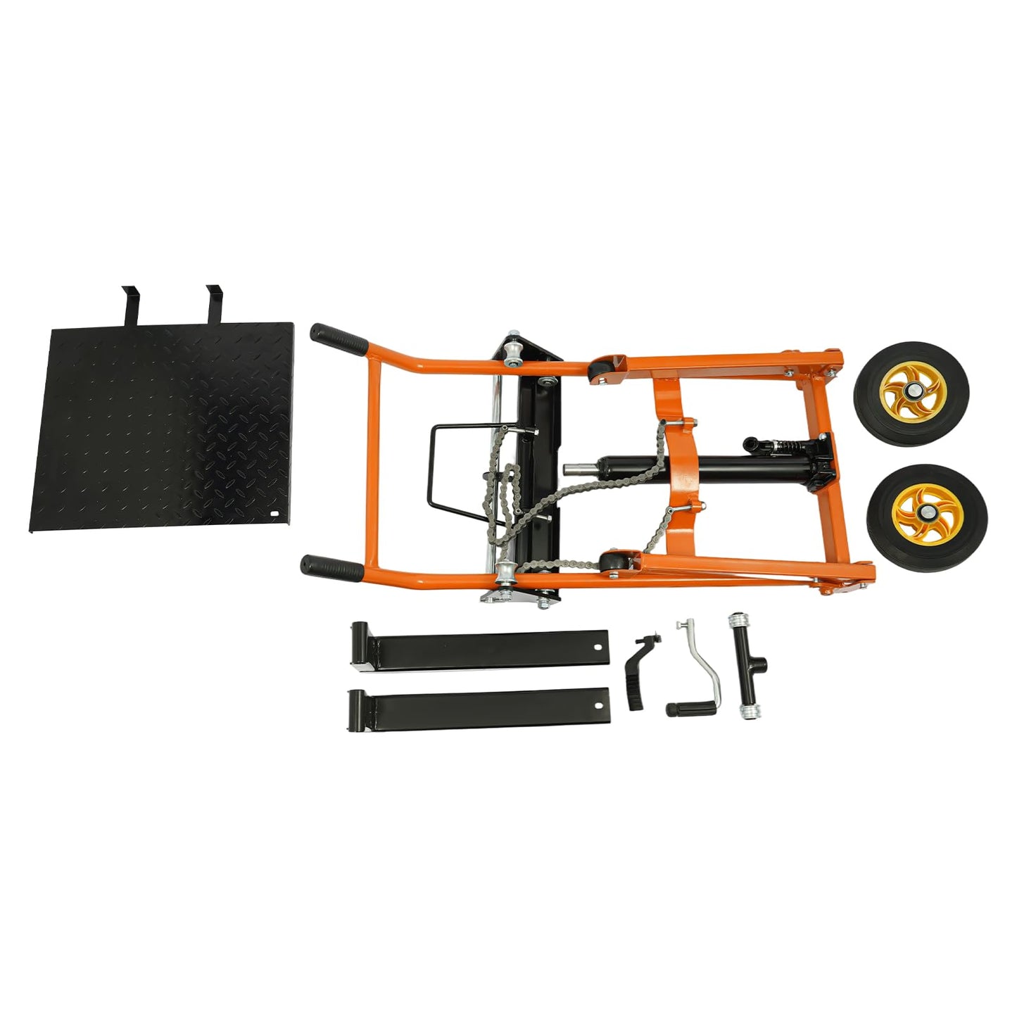 YUMIONB Lift Winch Stacker, 441 lbs 2.36-15.7in Height Adjustable Fork Lift Stacker Hydraulic Material Lift Winch Stacker Materials Lifts Pallet Truck for Warehouse, Workshop (15.7in 441 lbs)