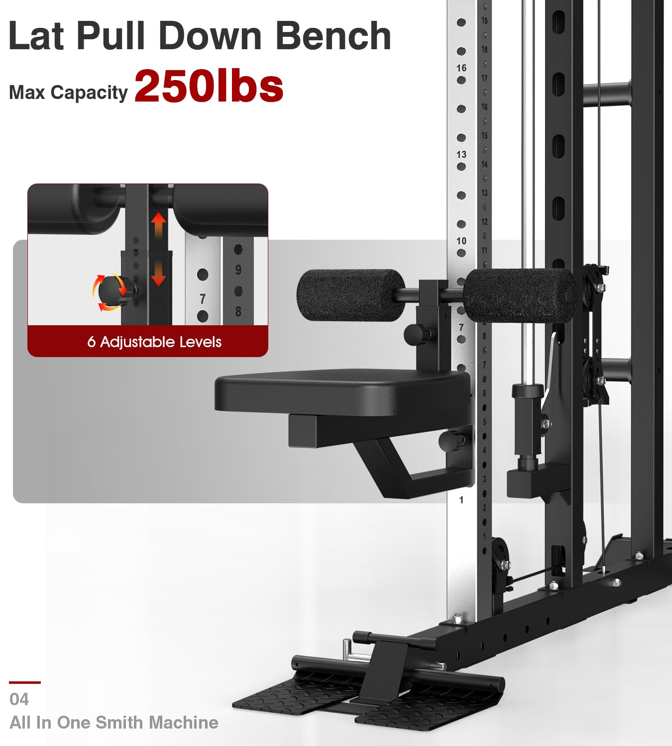 DONOW Smith Machine with Weight Stacks, Multi Function Home Gym System Training Power Cage Squat Rack Dual Cable Crossover Machine All in One