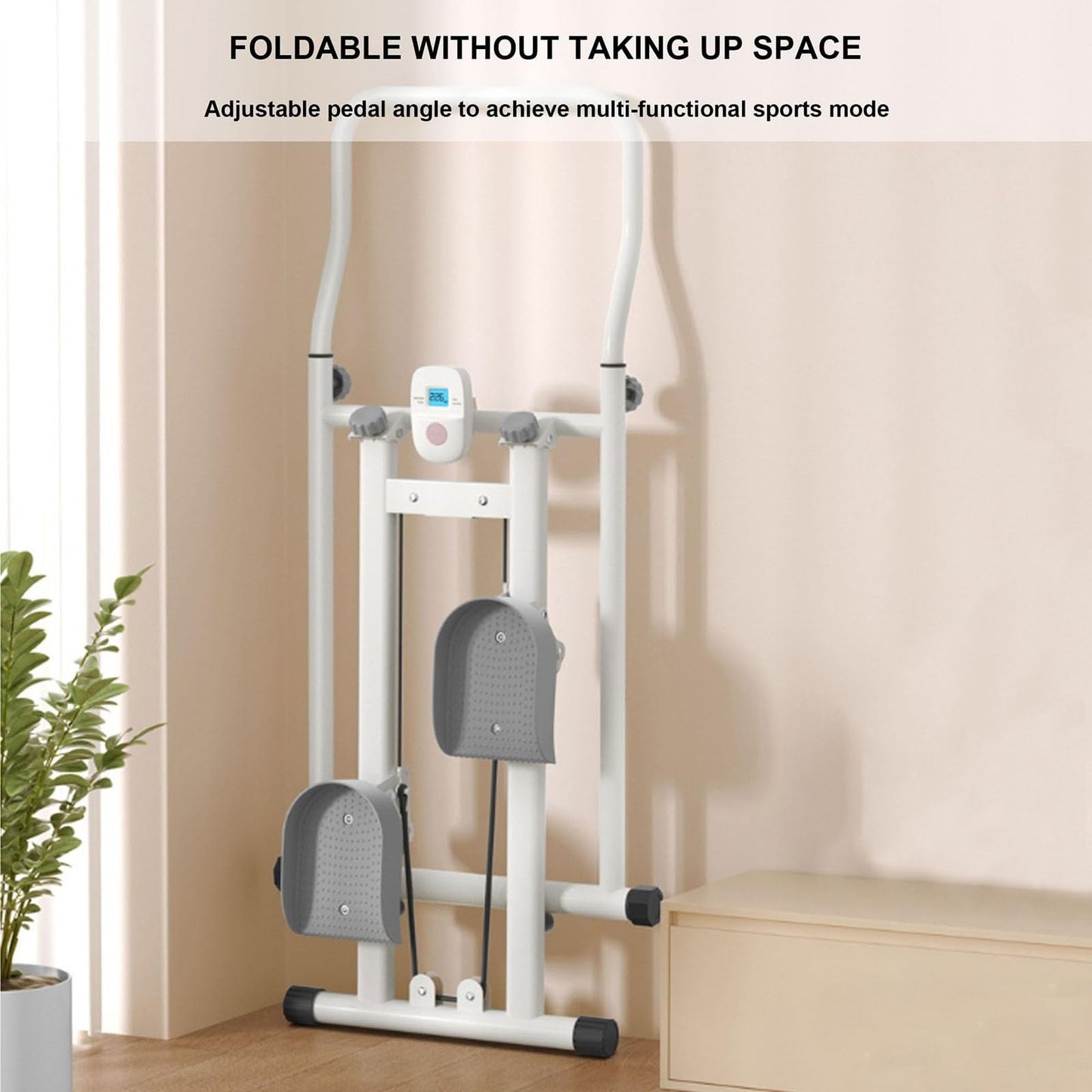 Vertical Climber Exercise Machine, Stair Master for Home Gym, Stair Stepper Machine for Full-Body Workout, Foldable Climbing Machine with Adjustable Incline/High