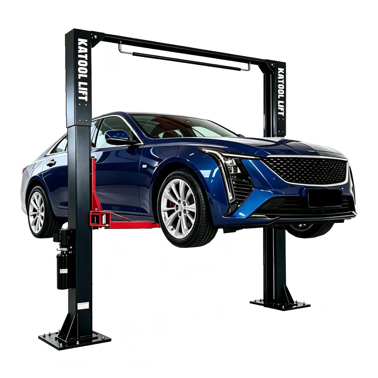 11000 Lbs 2 Post Lift Single Point Lock Release Direct Drive (no Chain) Car Lift with Asymmetry 3+2 Arm with 3.0HP Bucher Pump KT-AS110D Auto Lift Two Post Lift