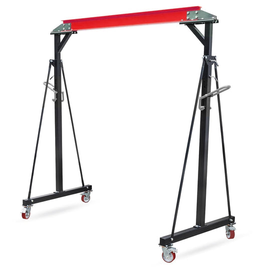 Adjustable Gantry Crane 4400 LBS MAX, Shop Lift Hoist with 360° Locking Wheels & Adjustable Height (100.4"-147.6") for Workshop, Garage, Factory, Warehouse