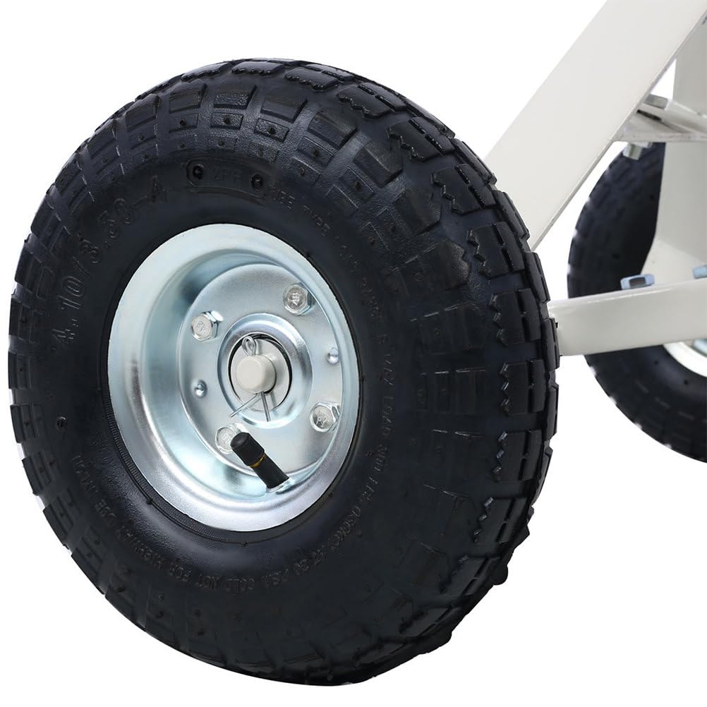 CWKISS Heavy Duty Trailer Dolly with 10" Pneumatic Tires, 800 lbs Load Capacity, 44" Long Handle & 1-7/8" Hitch Ball, Manual Steel Tow Dolly for Boat, Utility, Jet Ski, and Cargo Trailers,Gray