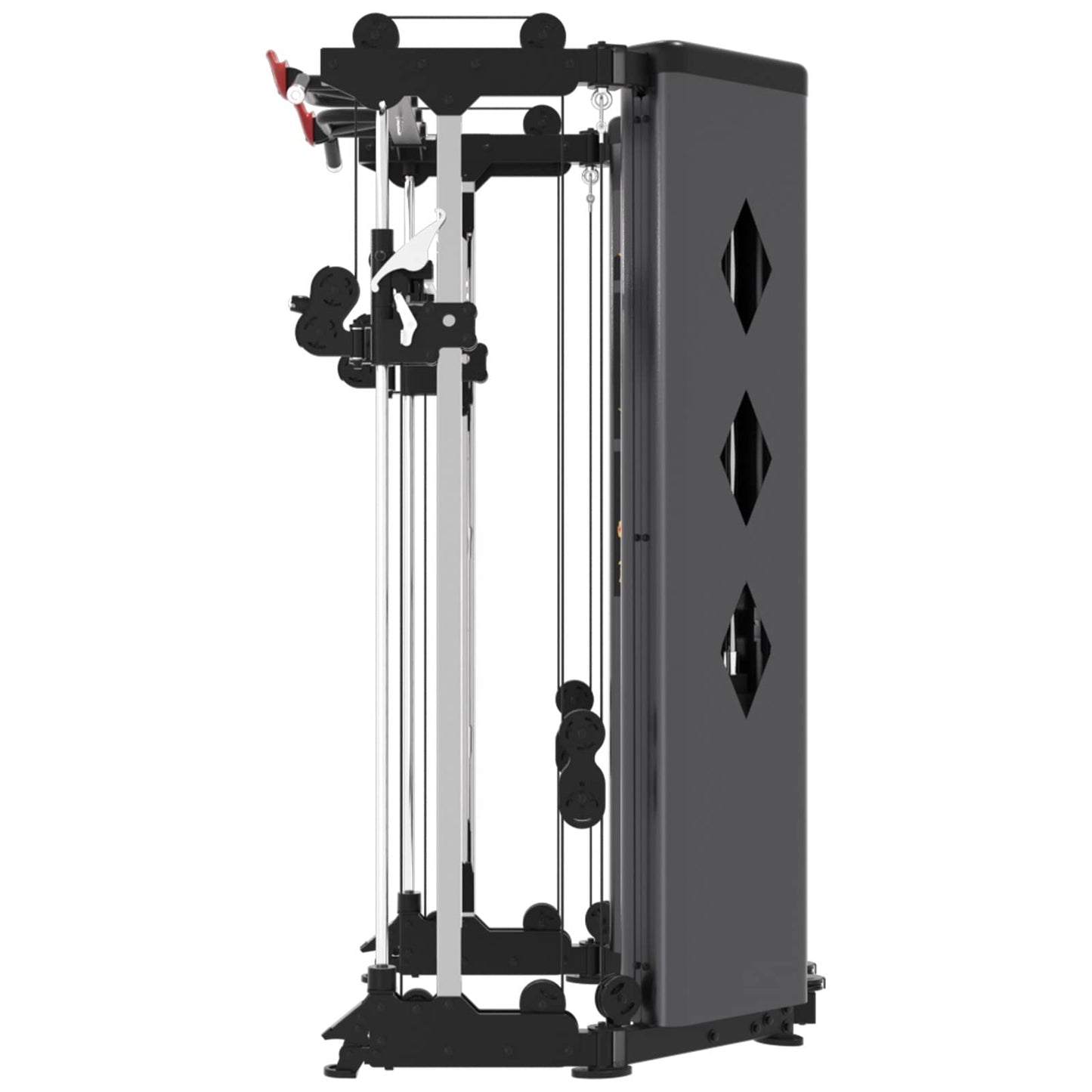 Altas Strength Folding Home Gym Smith Machine with Pulley System Gym Squat Rack Weight Bar Upper Body Strength Training Leg Developer Commercial Fitness Equipment Included Accessories 3101