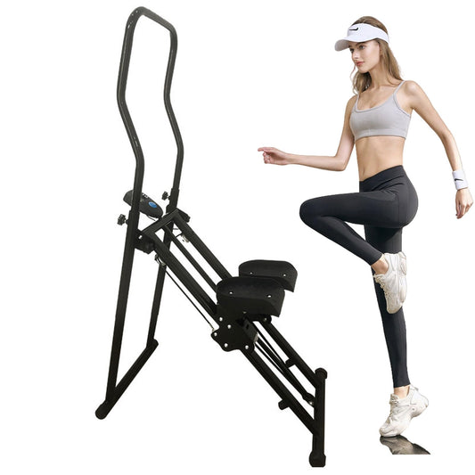 Stair Stepper Machine for Home Gym, Compact Folding Vertical Climber with Adjustable Handlebar for Indoor Fitness, Extended Step Range for Effective Exercise