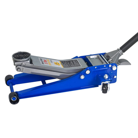 Floor Jack 3Ton/6600lbs.Dual Piston Fast Lifting Pump.Ultra Low Profile Floor Jack with Foot Pedal,Lifting Range 2.95"-19.88".Heavy Duty Hydraulic Racing Car Jack for MVPs,SUVs and Trucks.Trolley Jack