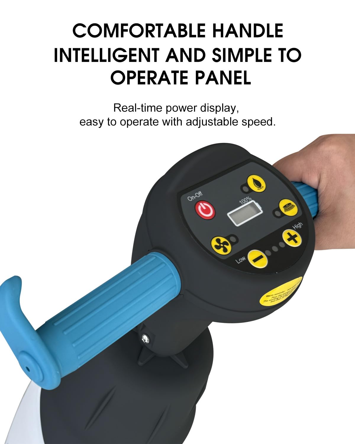 Hantinstom 17" Commercial Floor Scrubber Machine with Double Brush Disc Battery-Powered Multi-Functional Floor Buffer Machine 360°Rotation,10700 sqft,350 RPM Motor,1-Gal Tank