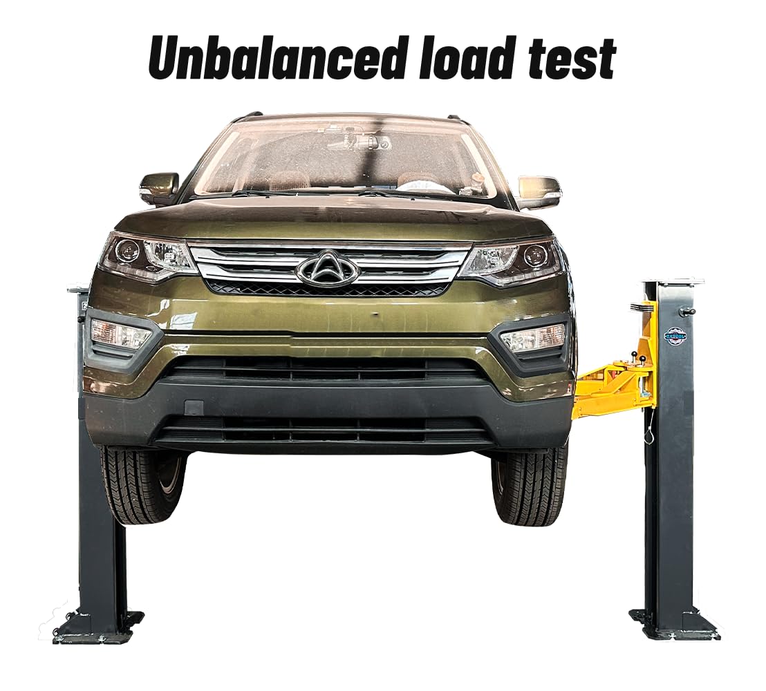 2 Post Car Lift 7000lbs, 8000lbs Tested Heavy Duty Hydraulic Auto Vehicle Truck Lift with 2+3 Adjustable Arm Design, Safety Lock and Rubber Door Protectors, for Garage and Workshop, 110V