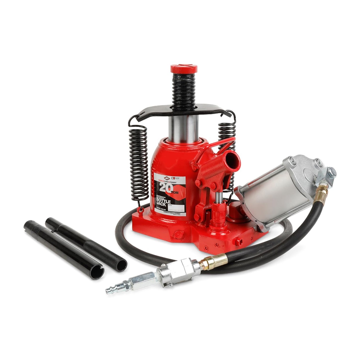 AFF 20 Ton Bottle Jack - Manual & Air Assist Hydraulic Jack for Lifting Heavy Trucks & Equipment - Super Duty