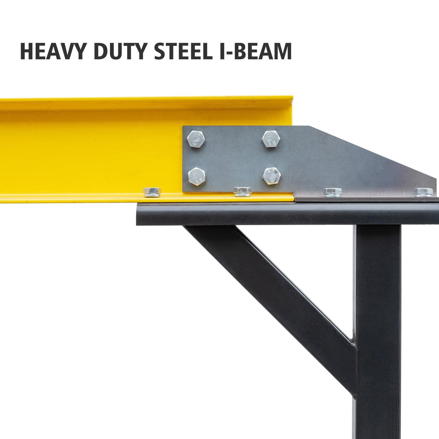 Adjustable Portable Shop Crane – 1-2 Ton Heavy Duty Lifting Hoist – Height Adjustable 97"-141" – Max Load 4400lbs – Robust Steel Frame – for Factories, Warehouses, Construction, Car Repair