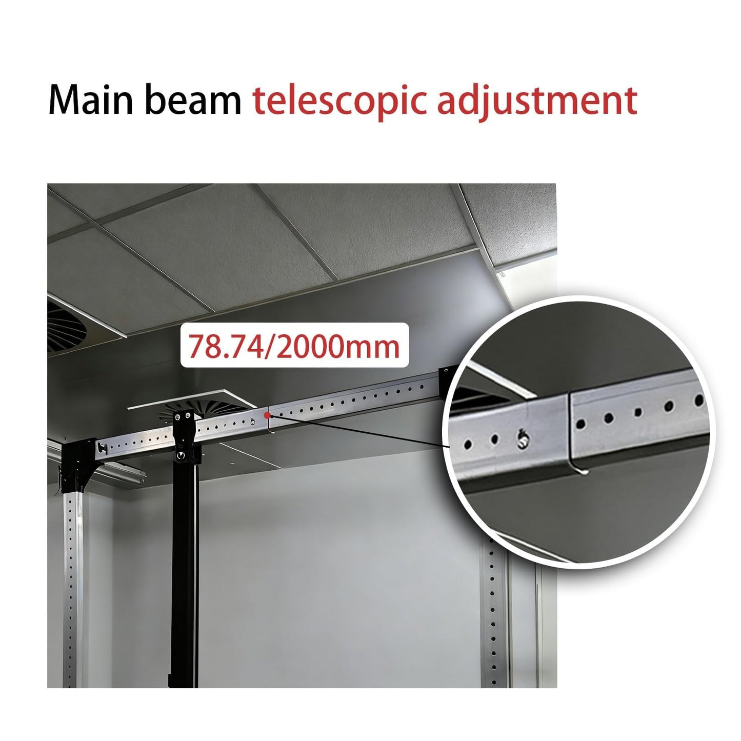 Aniwini Portable Aluminum Gantry Crane, Maximum Rated Load 2000KG/4409LBS- Beam Height 8.7~13.6 FT Length 9~14 FT, Mobile Gantry Crane 250KG/551 lb S