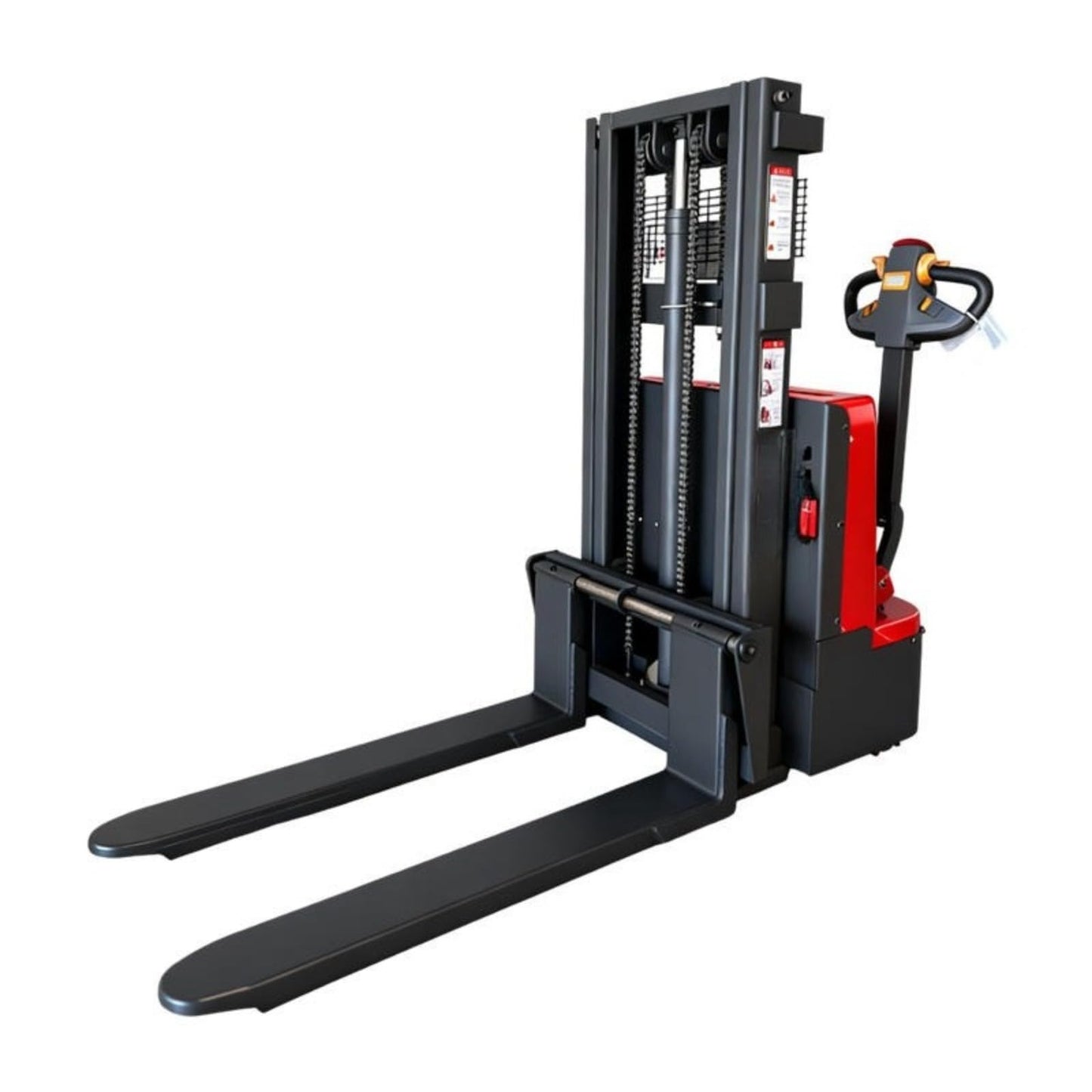 Electric Pallet Stacker Mover System, Battery Powered Forklift Lift Truck, Walk Behind Hydraulic Stacking Equipment, Warehouse Handling Machine, Material Handling System