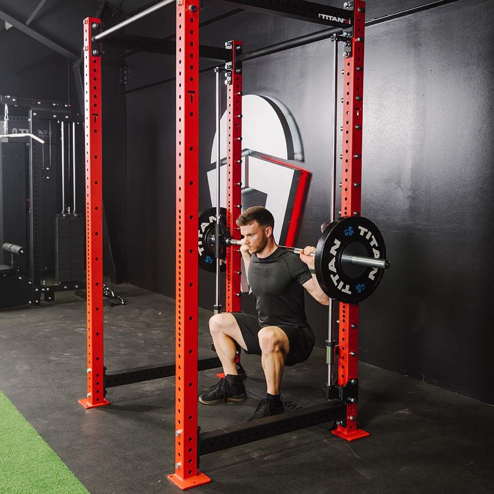 Titan Fitness X-3 Series 90" Smith Machine Power Rack Attachment, 500 LB Capacity, Comes with Smith Olympic Bar, Guide Rods, Safety Catches, Spotter Hooks