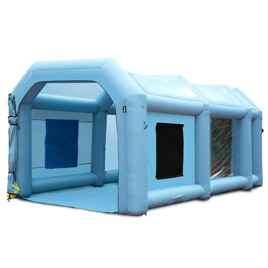 VEVOR 20x10x8ft Inflatable Paint Booth, Inflatable Spray Booth, High Powerful 480W+750W Blowers Spray Booth Tent, Car Paint Tent Air Filter System for Car Parking Workstation Motorcycle Garage