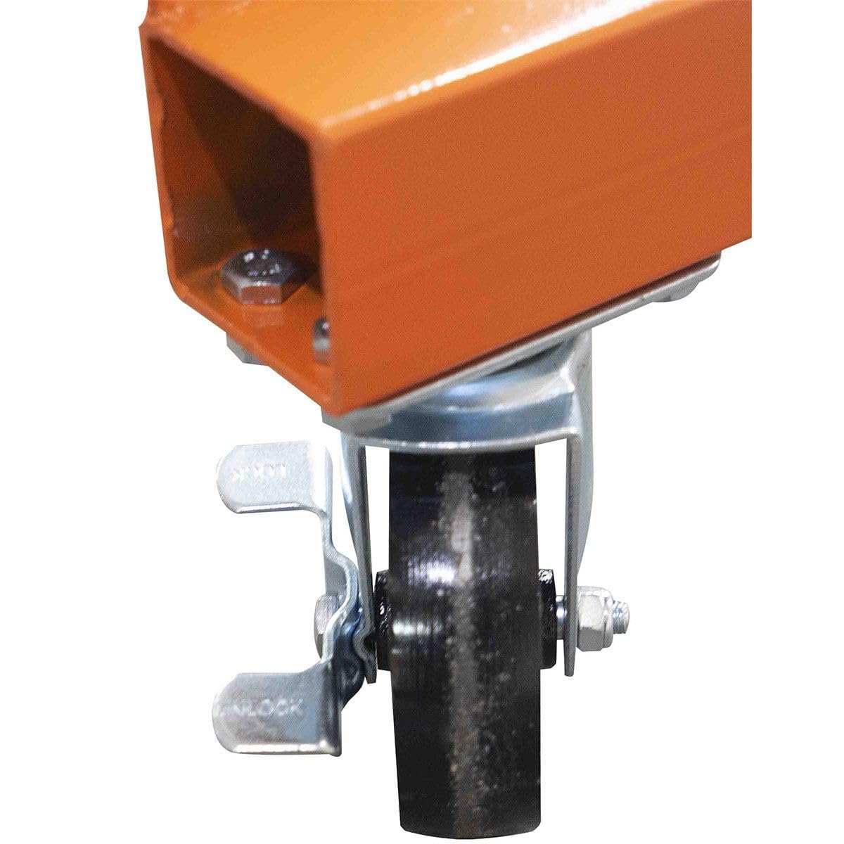 Adjustable Height Gantry Crane 1100-lb Capacity,All-Steel Portable Crane with Auto-Lock and Locking Casters,95-142 Inch Height Industrial Lifting Equipment for Warehouse,Workshop