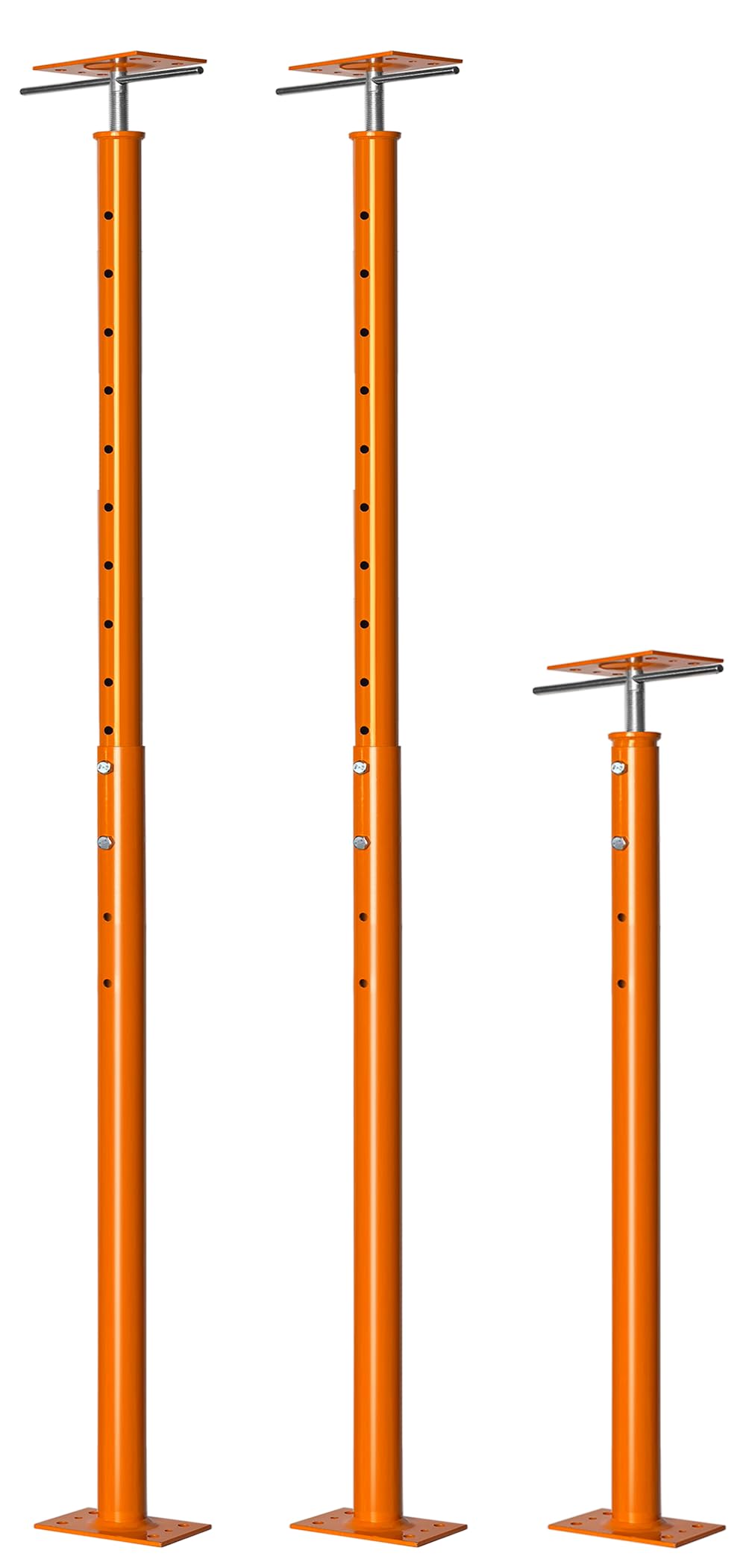 2 Pack Heavy Duty Floor Jack Post 31" to 63" Adjustable Support Pole Jack | 18,000 lbs Load Capacity | Basement Jack for Leveling, Foundation Repair, Crawl Space & Deck Support | Swivel Top Plate