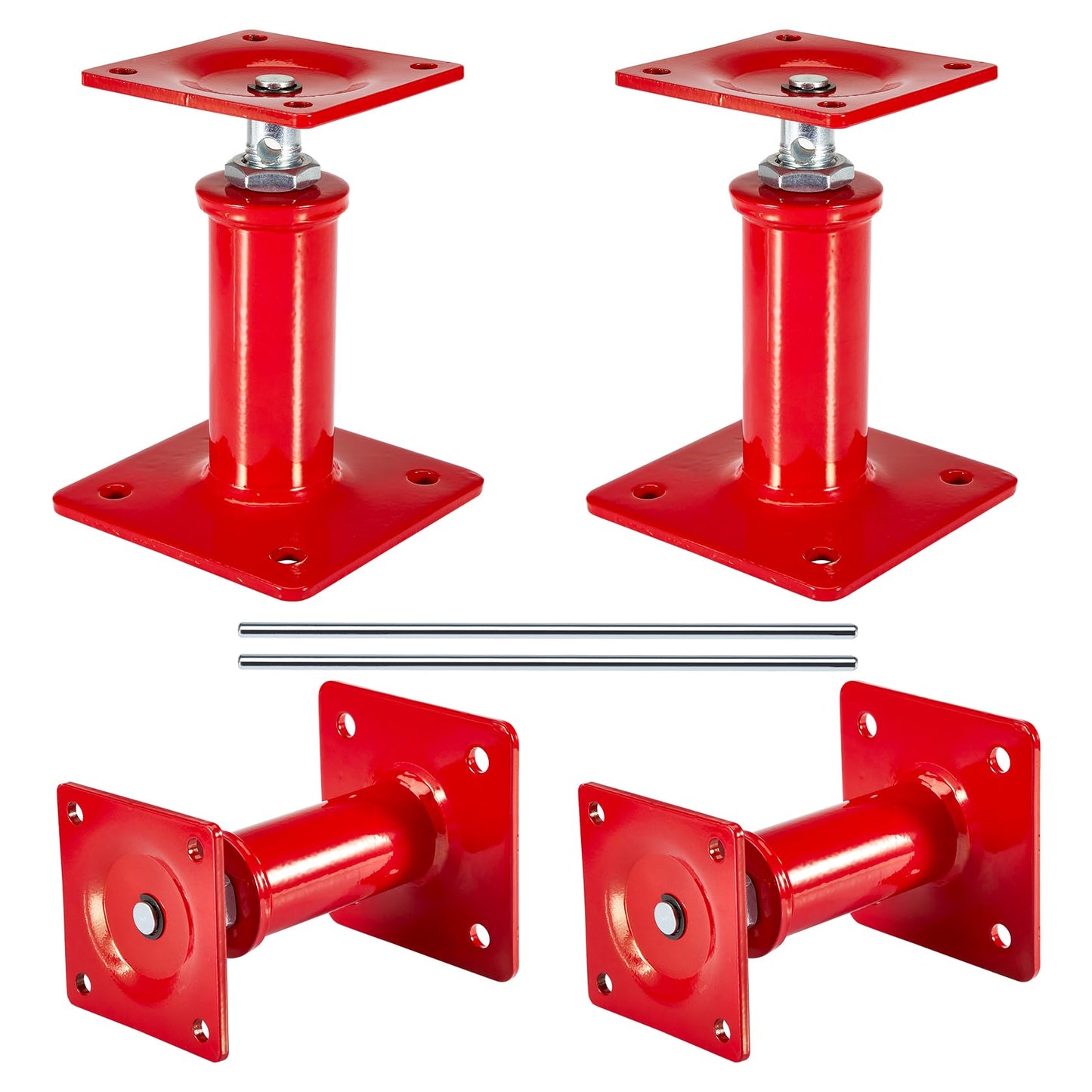 4 Pack House Jacks for Leveling Crawlspace, 7" - 11" Height Range, 11023 lbs Max Load Capacity, House Floor Jacks Post Pole for Leveling
