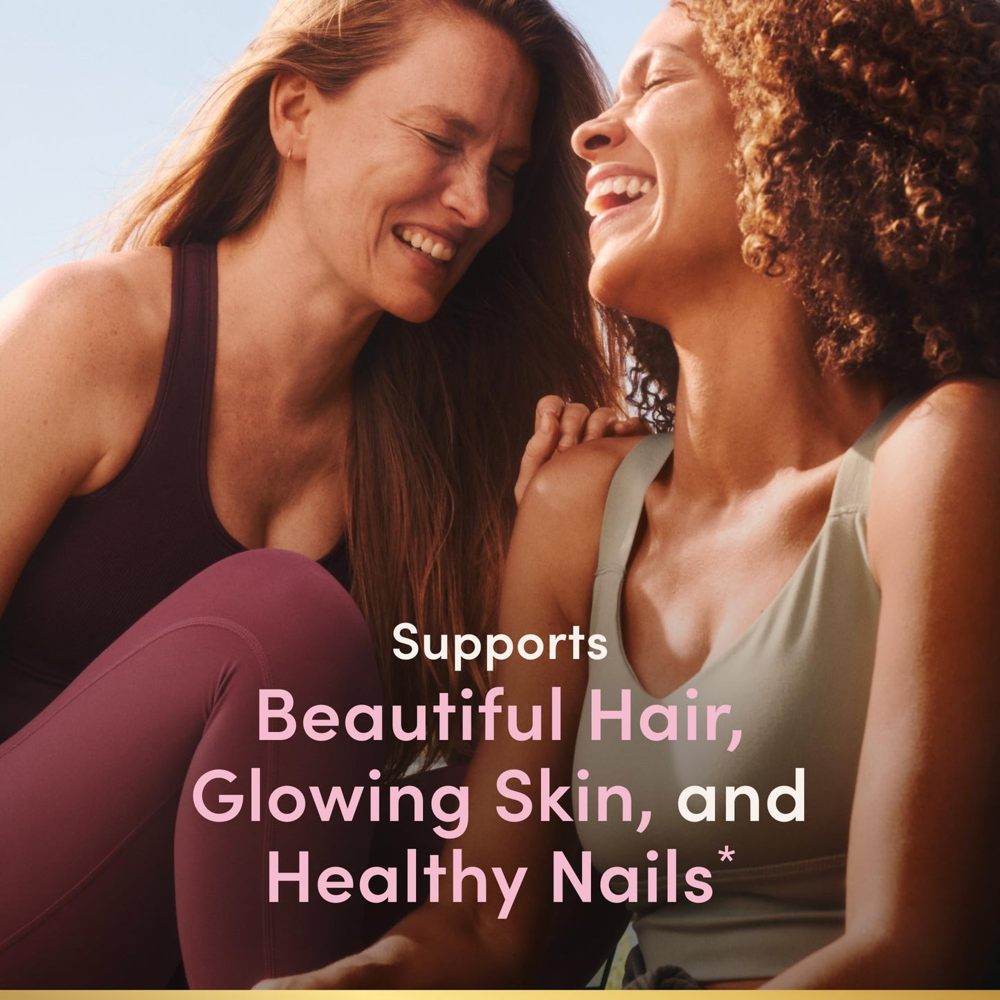 Nature's Bounty Optimal Solutions Hair, Skin and Nails Gummies with Biotin, 2500 mcg, Strawberry Flavored, 200 Count, 100 Total Servings