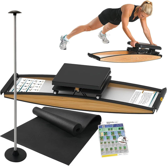 Ski Trainer, Indoor Ski Machine, Home Ski Trainer, with Walking Stick, 0-150kg Load, Fat Burning & Plasticity
