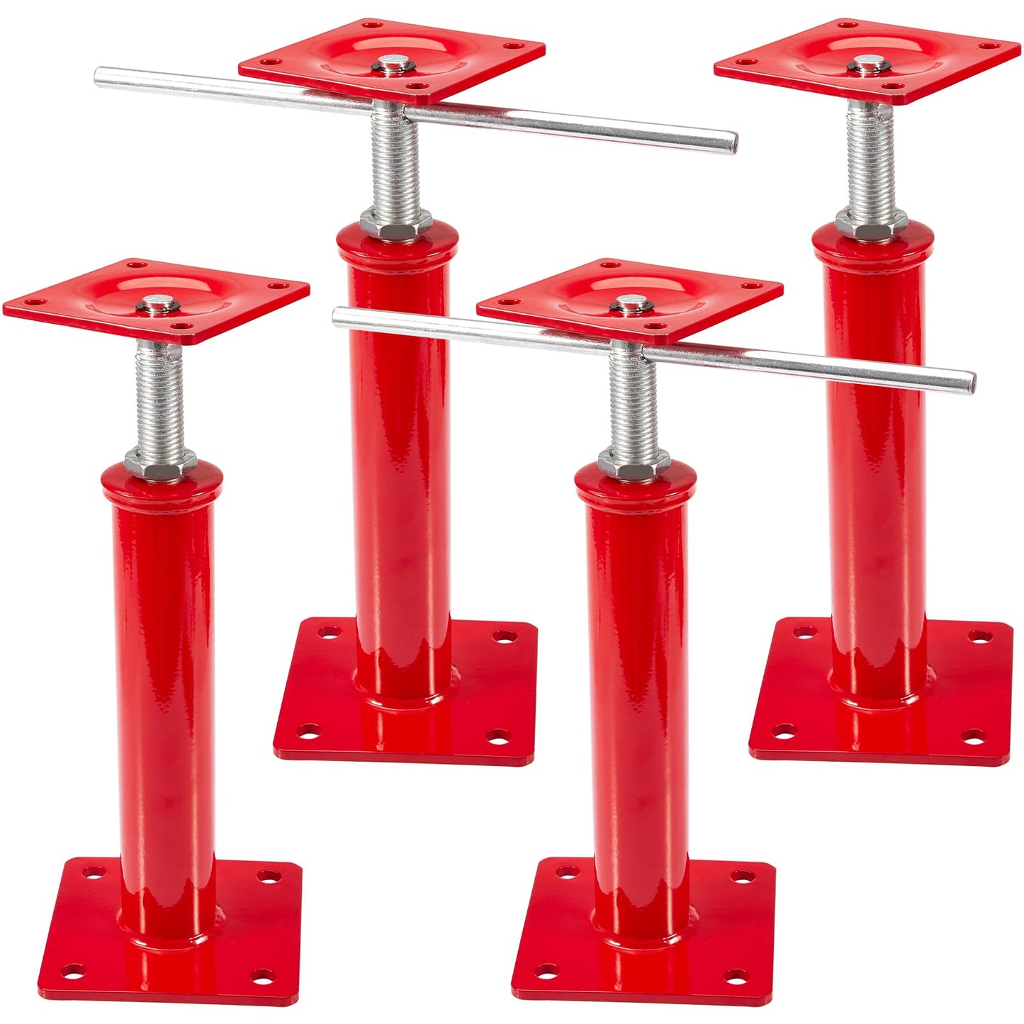 4 Pack House Jacks for Leveling Crawlspace, 11" - 16" Height Range, 11023 lbs Max Load Capacity, House Floor Jacks Post Pole for Leveling