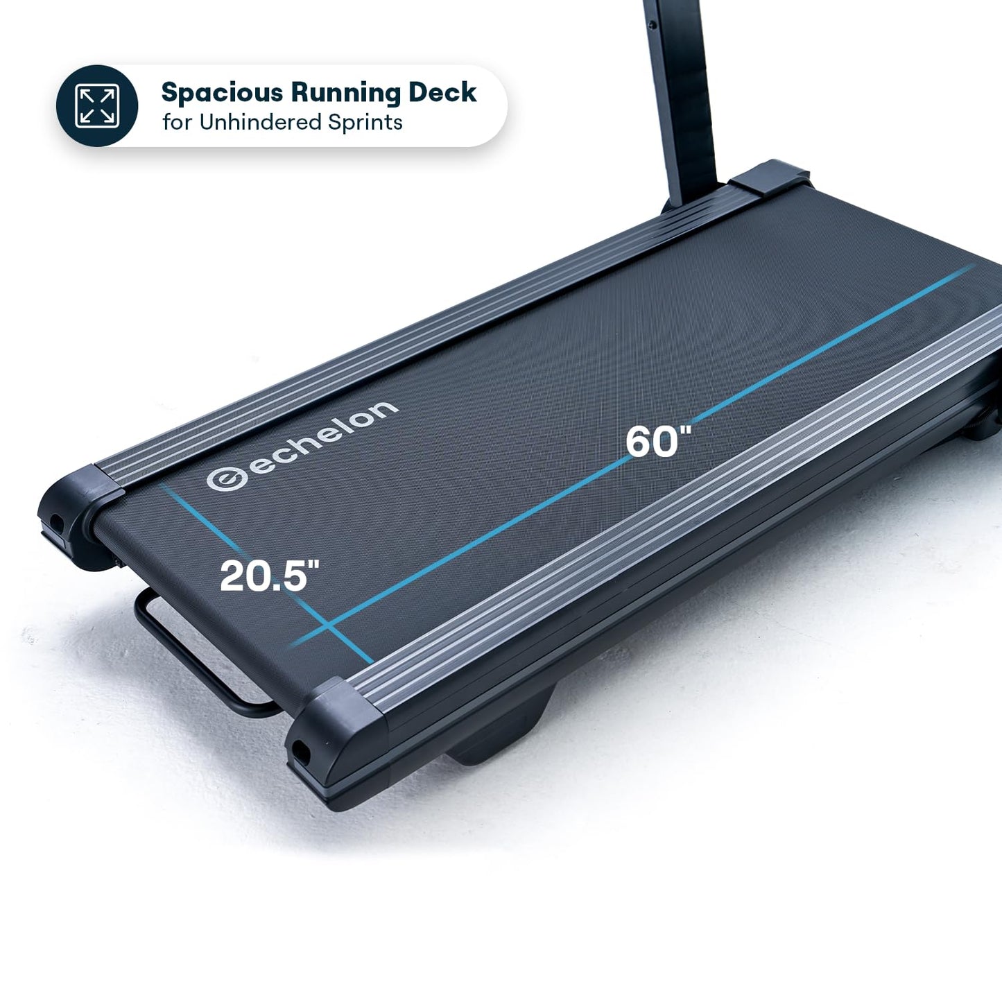 Echelon Stride 6S-10 Smart Foldable Treadmill | XL Device Holder, 3.0 CHP Motor, 12 Incline Levels, Bluetooth, USB Charging, Auto-Fold Design | Home Gym Running, Jogging & Cardio Machine