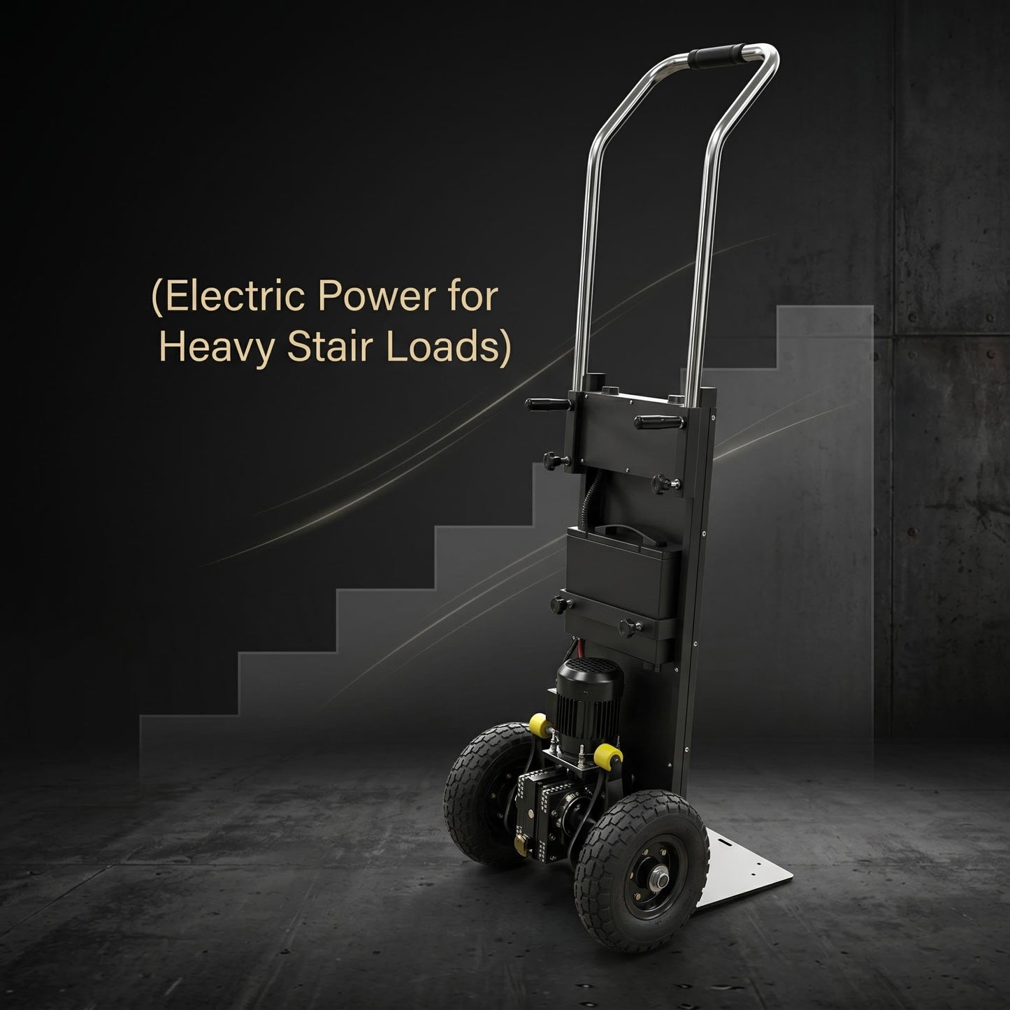 Large Load Capacity Electric Stair Climbing Cart, Electric Stair Climbing Machine for Construction, Large Load Capacity Electric Stair Climbing Cart with 600lbs Load Capacity