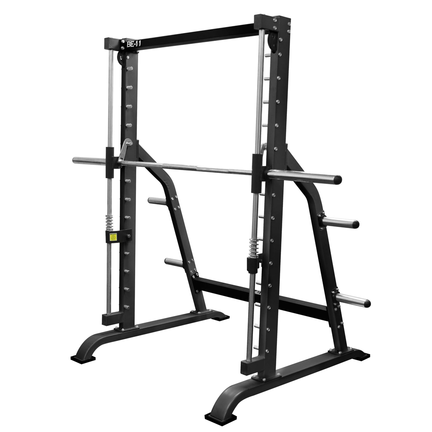 Valor Fitness Smith Machine Squat Rack Cage - Home Gym Equipment - 2" Plate Storage - Attached Sliding Knurled Barbell - Max Weight 500 Lb