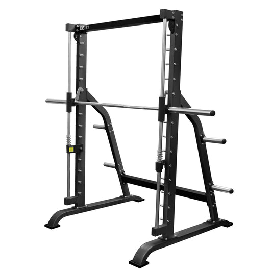 Valor Fitness Smith Machine Squat Rack Cage - Home Gym Equipment - 2" Plate Storage - Attached Sliding Knurled Barbell - Max Weight 500 Lb