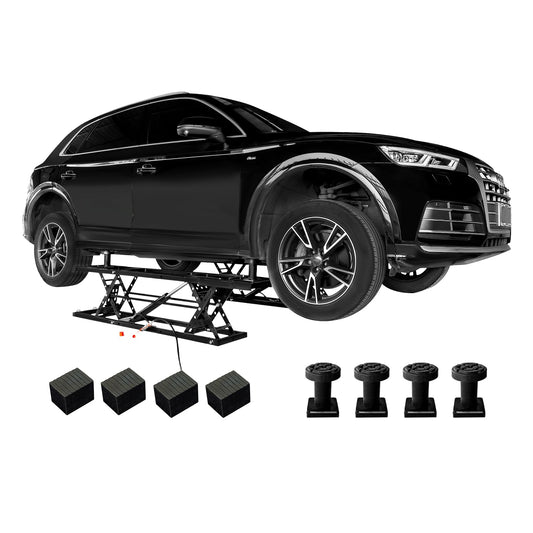 Albott 7000 LBS Portable Car Lift, Heavy Duty Quick Jack with 28" Max Height, Locking Levers & Wheels, 25–30s Fast Cycle, Adjustable Scissor Lift for Cars, SUVs, Light Trucks, Garage or Shop Use