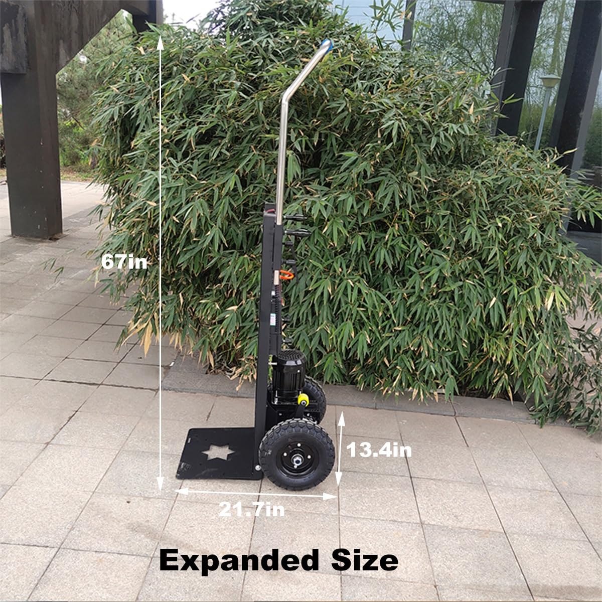 WMWZPYH Black Electric Stair Climbing Dolly, Moving Heavy Objects Up and Down Stairs Effortless, 881lb Capacity Powered Stair Climber Cart, 48V Battery Powered, 2200W Heavy Duty Hand Trucks
