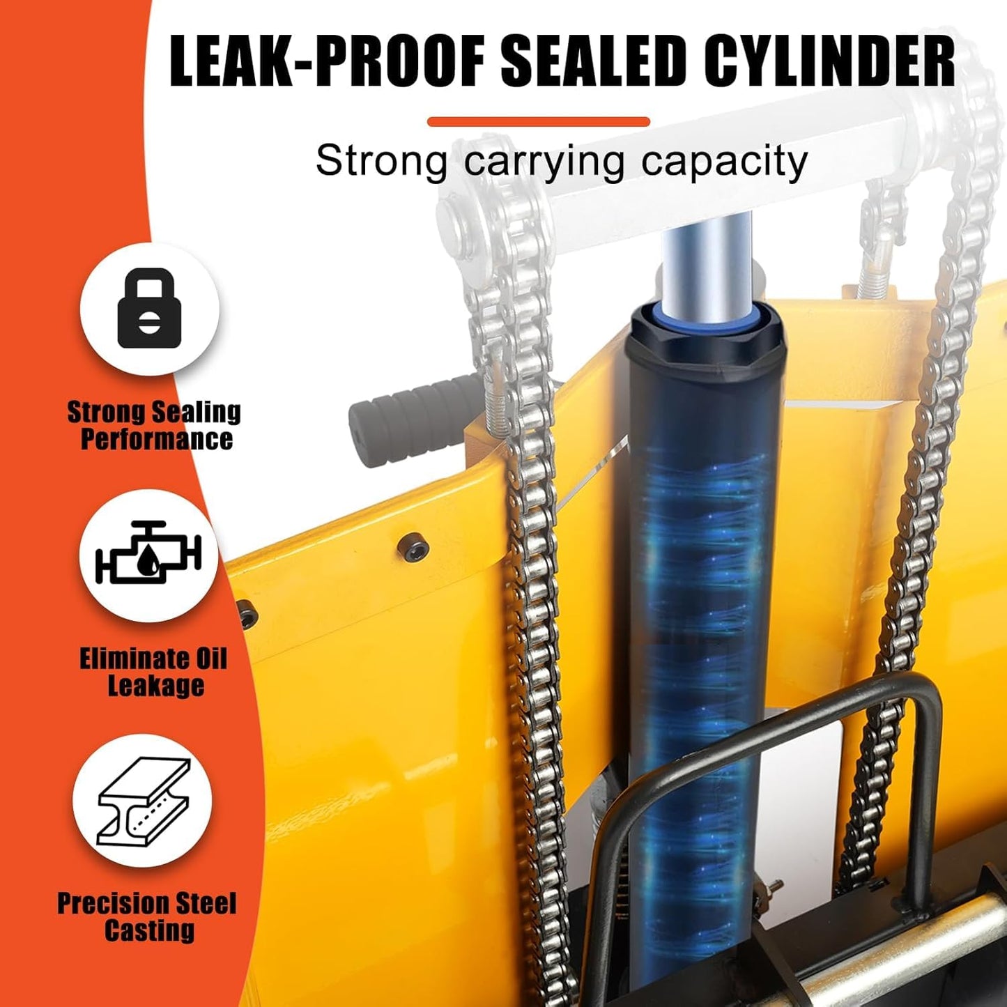 Legines Foldable Hydraulic Material Lift Manual Lift Stacker Forklift Pallet Stakcer 450 lbs Capacity 36" Lift Height with Adjustable Forks and Fixed Legs (Pneumatic Tire Wheel)