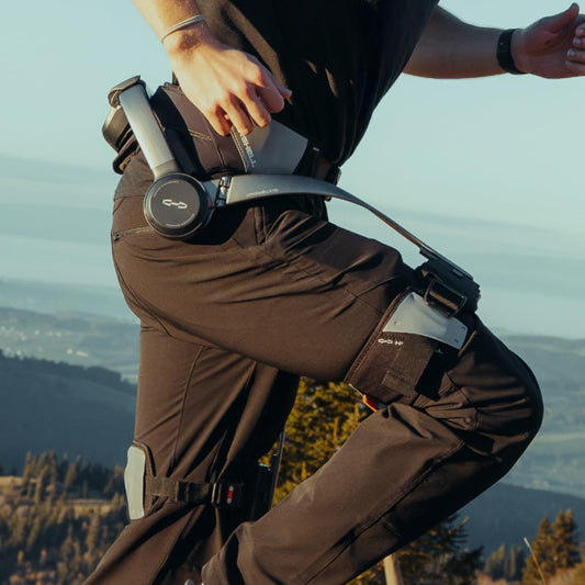 Hypershell X Pro Exoskeleton, Leg Strength with 800W Output, 17.5km Battery Range, 10 Intelligent Modes, AI-Powered Wearable Exoskeleton for Daily Activities, Walking, Hiking, 2 Batteries, No Charger