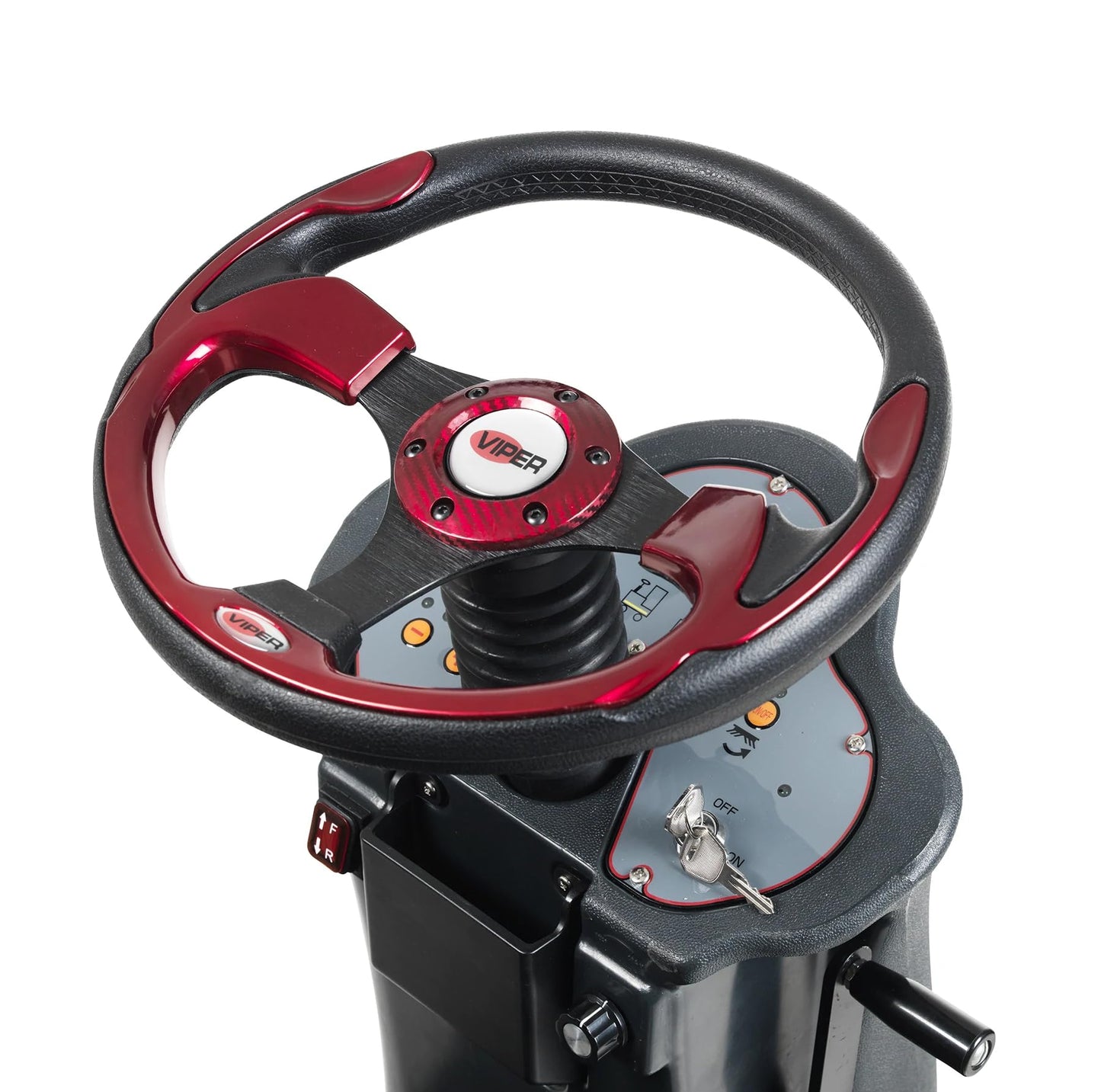 AS850R-TPPL Ride-On Floor Scrubber, 32" Cleaning Path, 31 Gal Solution & Recovery Tanks, (4) 120 Ah TPPL Batteries, Onboard Charger, Pad Drivers & Brushes