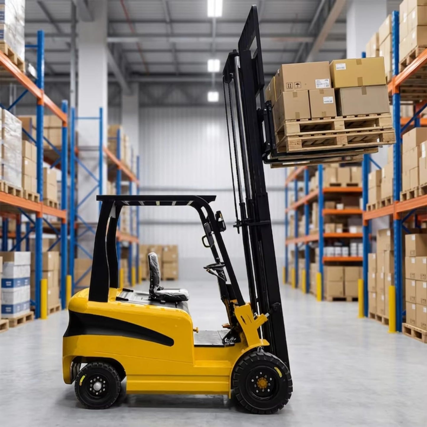 Electric Forklift – High-Efficiency Stacker for Warehouse Logistics – 1 to 3 Ton Capacity, Compact Lift for Storage and Distribution