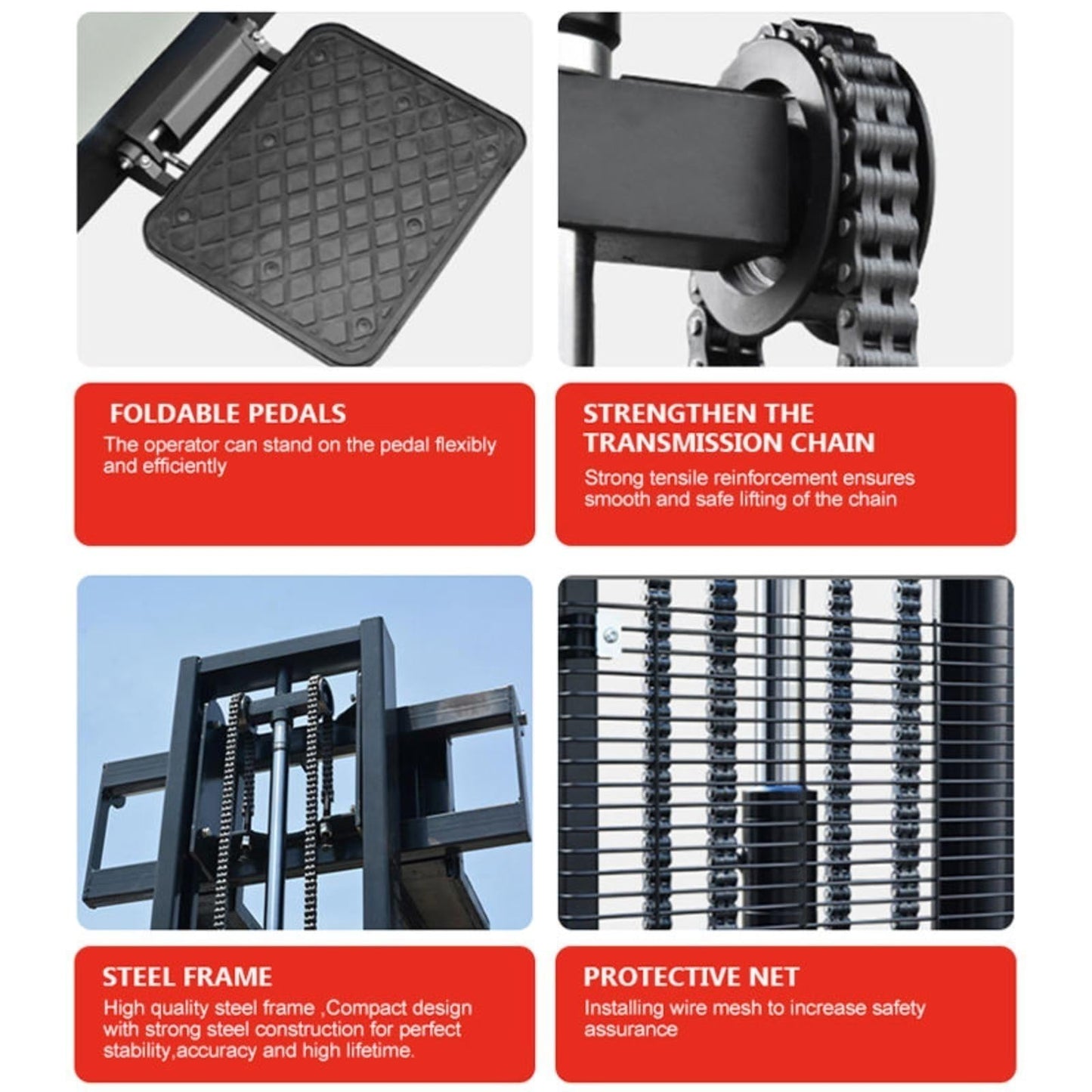 Electric Stacking Forklift Truck, Battery Powered Pallet Handling Lift Truck, Walk Behind Hydraulic Stacker Machine, Warehouse Stacking Equipment, Material Handling System