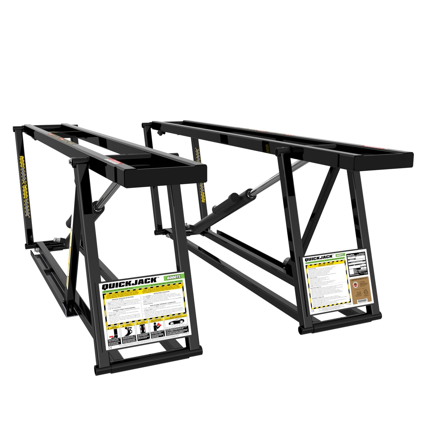 QuickJack Bundle - 6000TL Portable Car Lift, Wall Hangers & Pinch-Weld Blocks, ALI Certified, 6,000-lbs. Capacity, 110V Power Unit, Car Lift for Garage, Shop, & Mechanic