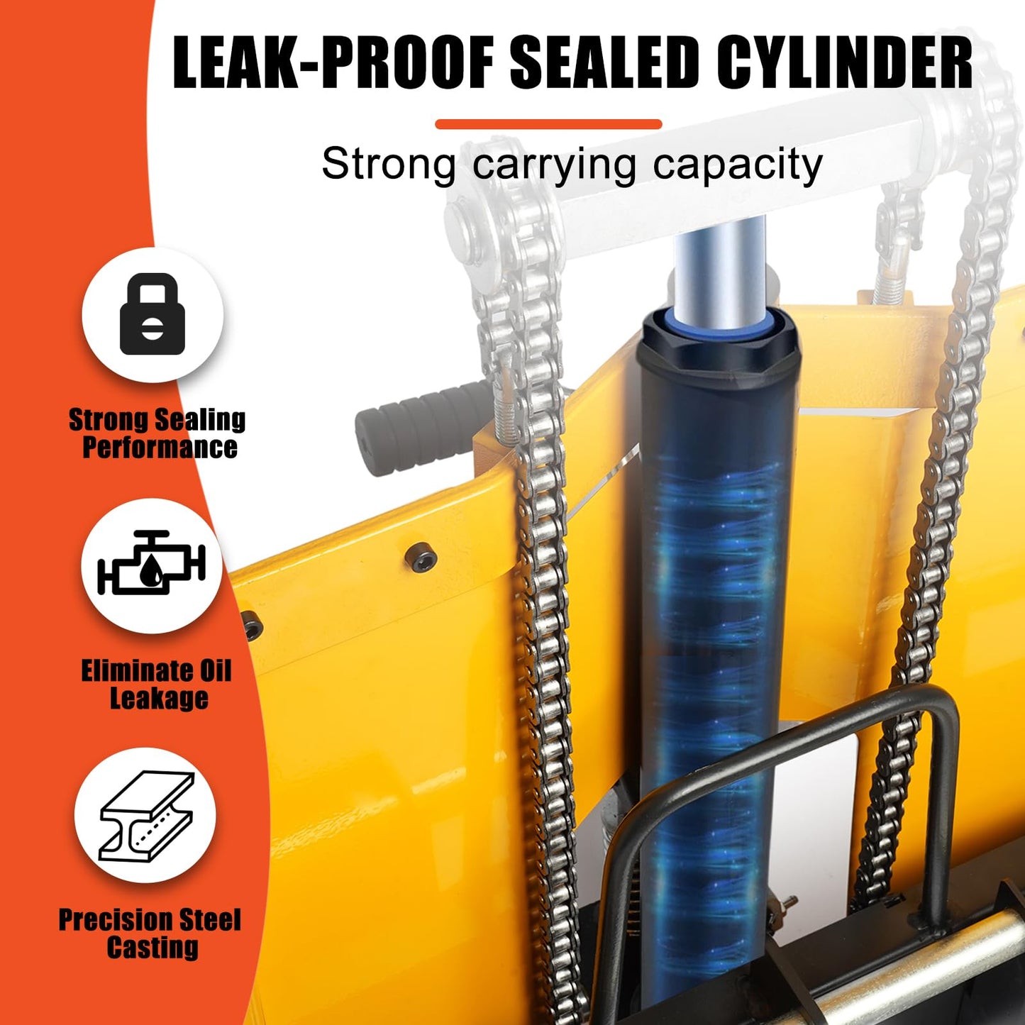 Carrier Material Hand Forklift Pallet Stacker, 440 lb. Capacity, 35 in. Lift Height with Adjustable Forks and Fixed Legs, Material Lifter, with Shelves